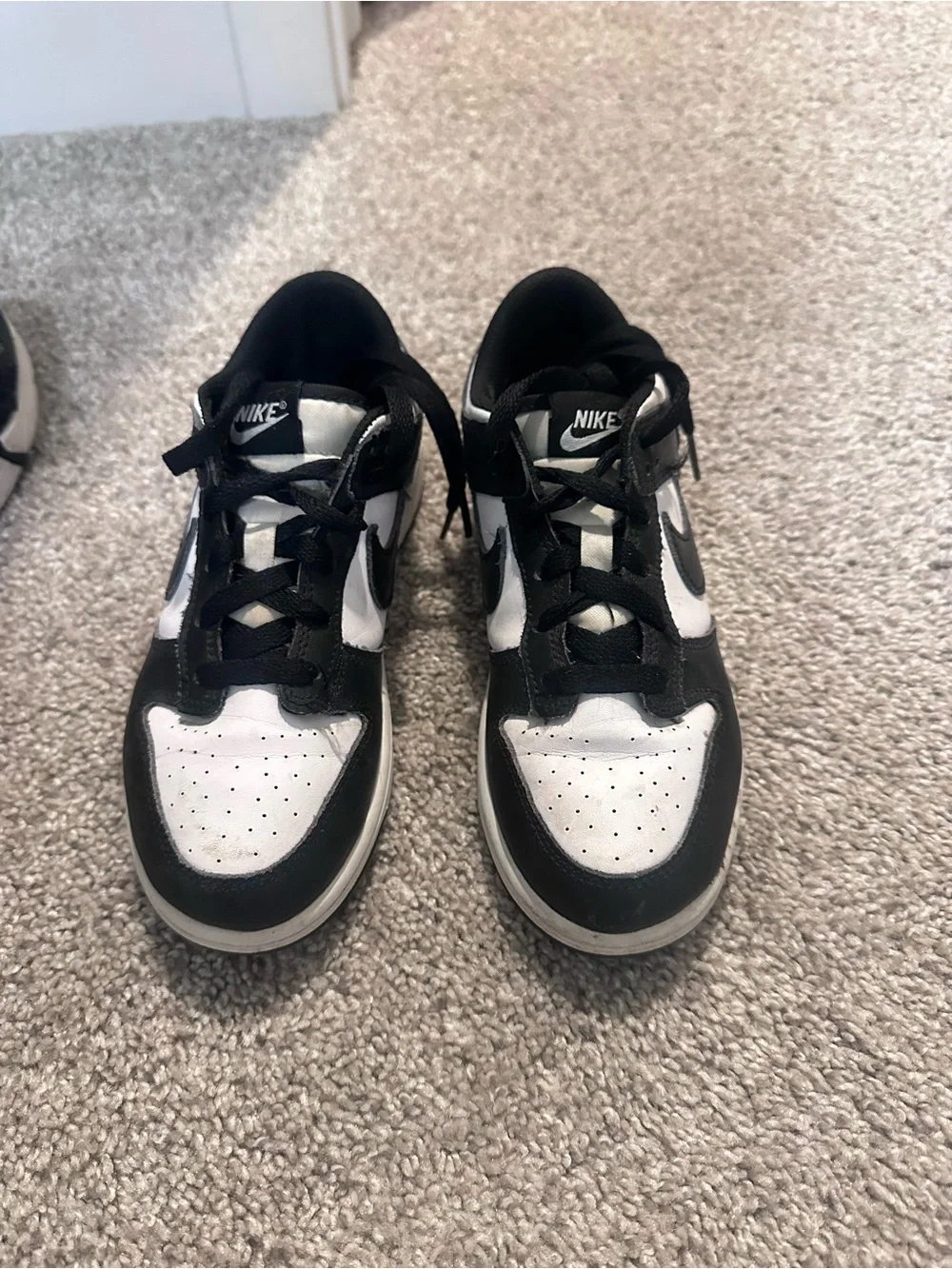 Nike Kids Black and White Low-Top Sneakers